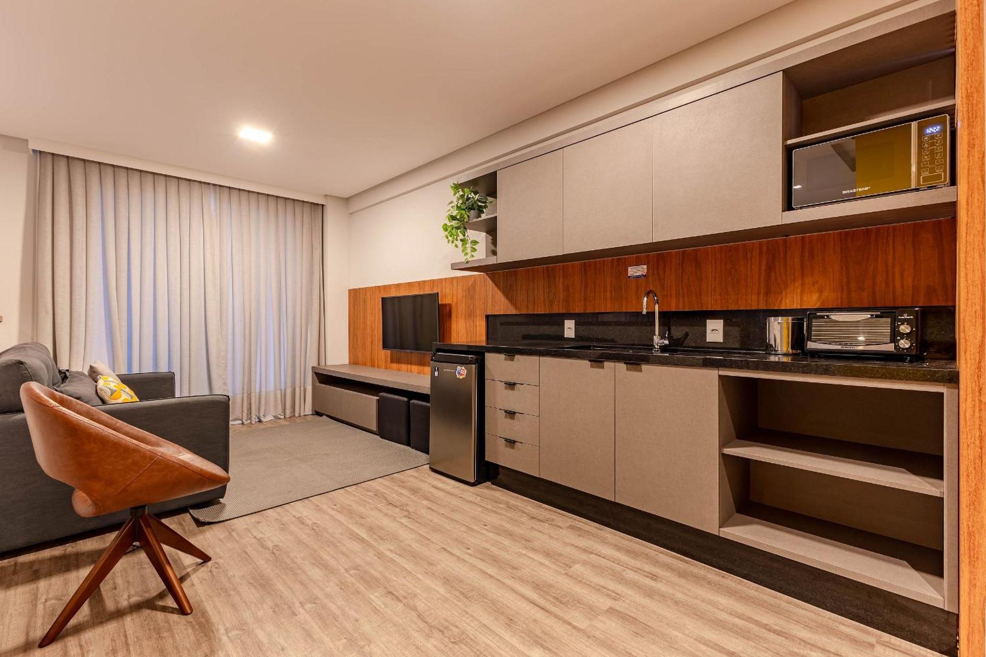 Confortavel Loft Com Vista Para O Mar - Condominio Com Piscina بومبينهاس المظهر الخارجي الصورة